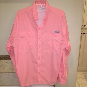 Long Sleeve Pink Columbia PFG Omni-Shade
